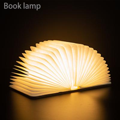 China It may be 180 Â ° and 360 Â ° Bestselling Portable Rechargeable LED Book Lamp Folding Book Shape Lamp Decoration Gift USB Magnetic Night Lamp for sale