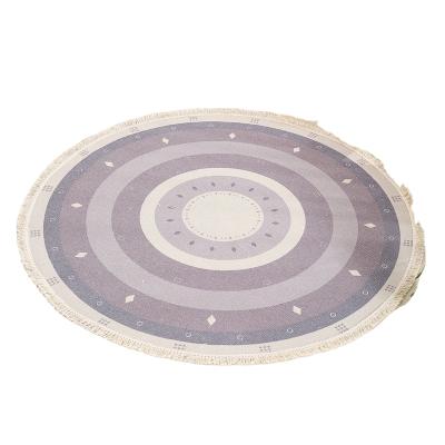 China CLASSIC famous machine woven floor carpet bedside computer chair circular carpet polyester cotton table d'hote for sale