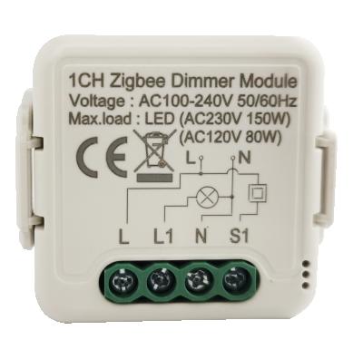 China Tuya Smart Home Smart Home Switch Zigbee Wifi Light Dimmer Switch Relay Module Dimmable Radio Without Neutral for sale