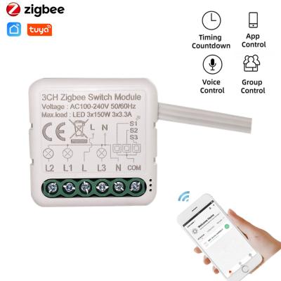 China Smart Home Switch Mini Tuya ZigBee 3.0 Smart Hub Pass Life Switch Relay Module 3 Strip Light Active Lives With Alexa Google Home for sale