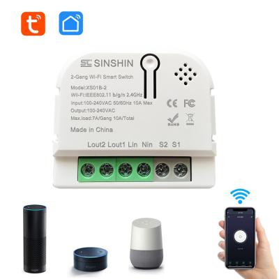 China Smart Home Switch MINI Wifi Smart Switch Module 100-240V 1/2/3 Strip Controller Timer Lamp Switch Voice Control Works With Amazon Alexa Google Home for sale