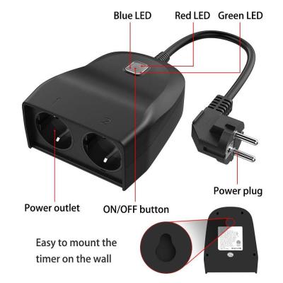 China Outdoor Waterproof Universal Electric Switch Smart WIFI Plug Converter Adapter EU Plug 10A 15A UK 10A 15A UK Remote Control Power Timer for sale