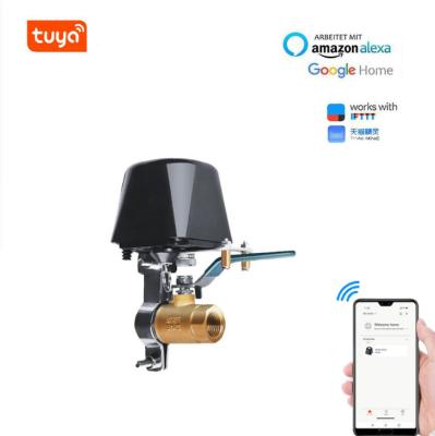 China Kitchen Wifi valve air compressor wifi water solenoid valve 1/4 home normal open Tuya WiFi manipulator valve smart scenario with water sensor for sale