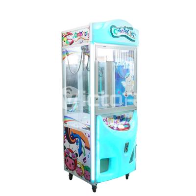 China Crazy toy 2 claw toy crane machine acrylic/wooden professional arcade gift for sale for sale