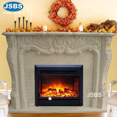 China Durable And Artistic Fire Guard / Carrara Marble Fireplace / Radiant Fireplace for sale