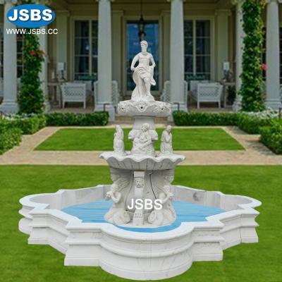 China Large modern outdoor design stone water fountains with Moroccan figure for sale