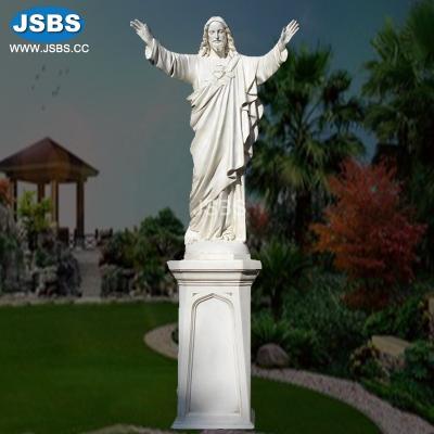 China Sacred Heart Religious Jesus Christ Vivid Natrual White Marble Statues For Sale for sale