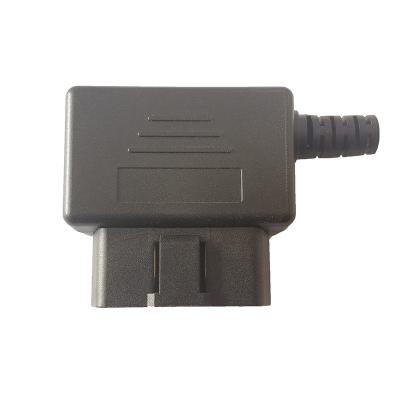 China Aftermarket Automotive Industries 16Pin OBD2 OBDII Connector 16 Pin Adapter Male Plug J1962 Connector Hidden Buckle Housing With Wire Exit Hole for sale