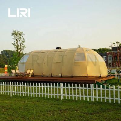 China Outdoor Unusual Circular Arc Large Family Luxury Panorama Glamping Tents for a Hotel Rooms for sale