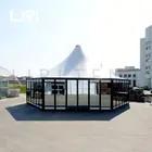 China Factory Direct Sell Modular Square Hexagon Activation Spaces Tent with Glass Walls for sale