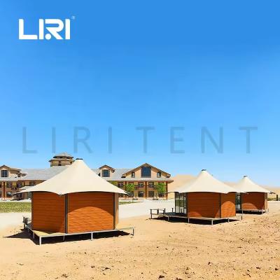 China Outdoor Luxury Large Hexagonal Glamping Safari Hotel Tents in the Desert for sale