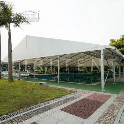 China 20X35m Outdoor White PVC Swimming Pool Cover Sports Tent for sale