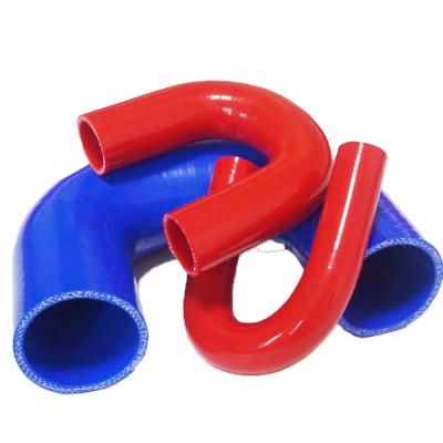 China Auto parts replace elbow silicone hose 180 degree U shape elbow silicone hose reinforced silicone hose for sale