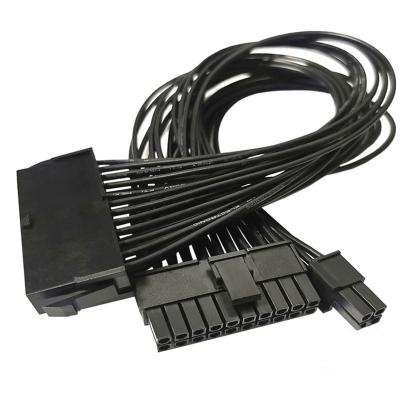 China COMPUTER ATX 24Pin to PSU Power 20+4 24 Pin Pin Power Supply Cable to 24 Pin Male to Female Line Mainboard Power Supply Cable 18AWG for sale