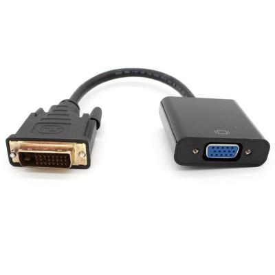 China COMPUTER Customized Full HD 1080P DVI To VGA Adapter Video Cable Converter VGA 25Pin To 15 Pin Cable Converter For PC Computer Monitor for sale