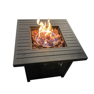 China Modern Outdoor Backyard Gas Mine Table Fire Pit With Gas Firepit for sale