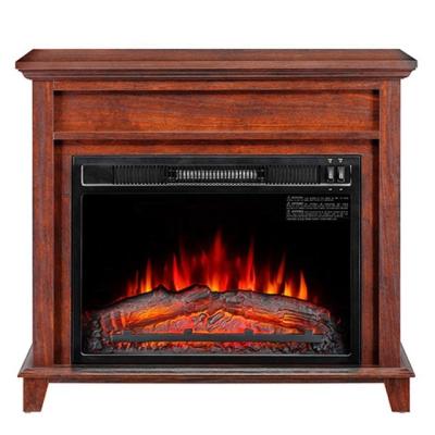 China Modern French Style Decorative Insert Wood Built In Electric Fireplace With Mantel TV Stand for sale