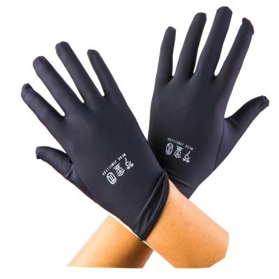 China Wear Resistant Black Jewelry Gloves , Reusable Microfiber Hand Gloves For Store for sale