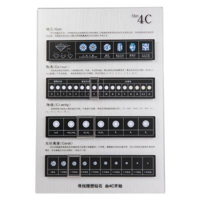 China Brown Diamond 4c Chart Board Identification Plate Standard For 	Jewelry Shop for sale