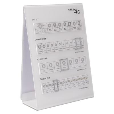 China Diamant-Diagramm der Gewohnheits-4 c, Maschinenschild-Standarddiamant-Klarheits-Diagramm zu verkaufen