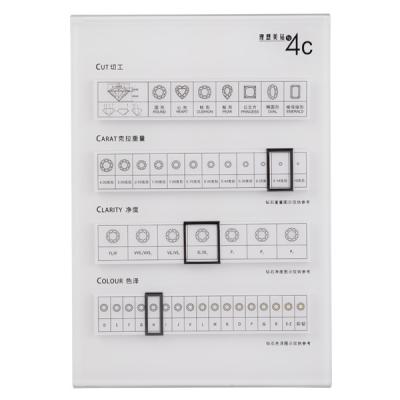 China Mm To Carat 4c Diamond Measurement Chart , Custom Size Si2 Diamond Chart for sale