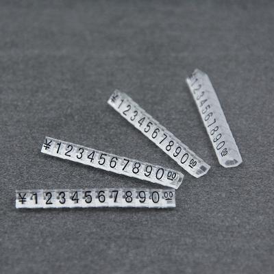 China Clear Necklace Price Tags , Jewelry Shop Golden Holder Custom Printed Price Tags for sale