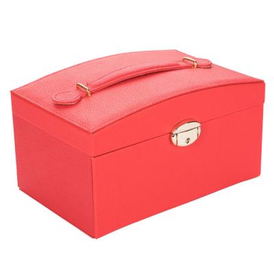 China Full Cover Pu Leather Jewelry Box Durable For Watch Storage Smooth Surface for sale