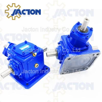 China JT19 factory spiral bevel gearbox is a 90 degree power transmission gearbox in electric table lift mechanism for sale