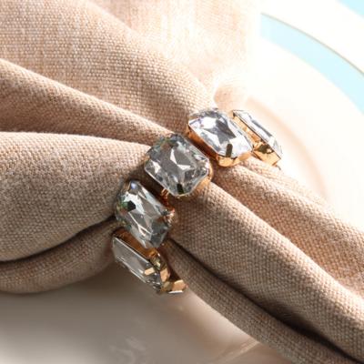 China Amazon Hit Product Golden Napkin Rings Restaurant Wedding Table Centerpieces Handmade Western Napkin Ring Stocked for sale