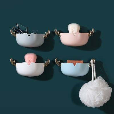 China Factory Directly Sell Minimalist Eco - Friendly Plastic Bathroom Soap Holder With Hook for sale