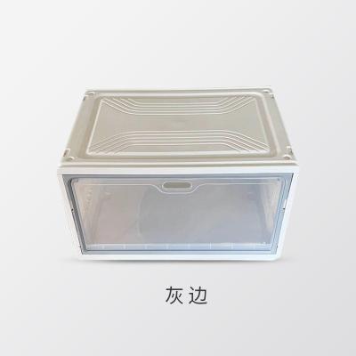 China Custom Foldable Drop Front Stackable Magnetic Transparent Clear Plastic Shoe Storage Box Wholesale CLASSIC for sale