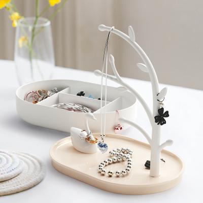 China HIPS+ABS Plastic Hanging Organizer Necklace Holder Jewelry Display With Box for sale