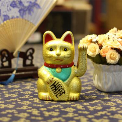 China 6 Inch Chinese Lucky Cat Souvenir Medium Base Waving Lucky Cat Waving Arm for sale