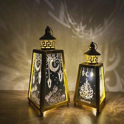 China Iron Wrought Iron Lanterns Ramadan Festival Led Lights Holiday Decoration Custom Lights for sale