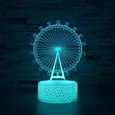 China Creative USB Dinosaur 3d Night Light Modern Remote Control Colored Base Slit Creative Weird Table Lamp New for sale