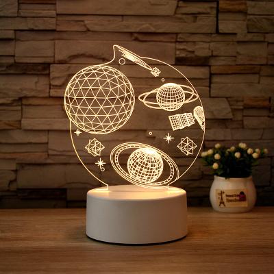 China Custom New Cartoon 3D Night Light Night Light Creative Gift Weird Explosive Modern Border Light Table Lamp for sale