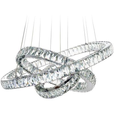 China Factory Wholesale Adjustable Ring Direction Ceiling Light Fixture Direct Mount Led Adjustable Crystal Chandeliers Ceiling Crystal Pendant Lights Round for sale