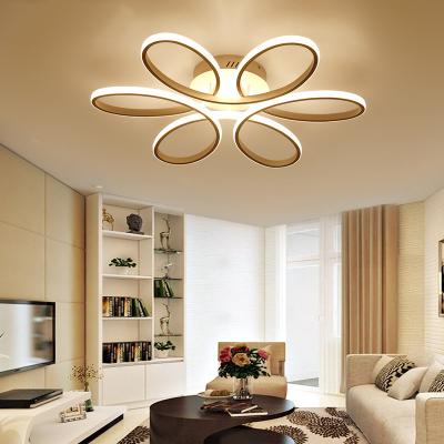 China New Fashion Flower Shape Modern Style Led Modern Lights Ceiling For Living Room Modern Lights Simplicity Ceiling Lamp for sale