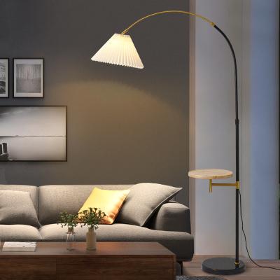 China Nordic modern creative table lamp modern peach metal side floor lamp sofa wireless filling floor lamp for sale