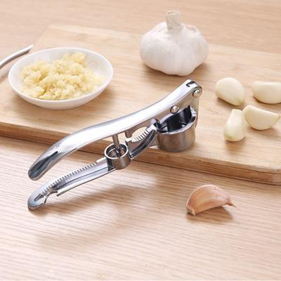 China Kitchen Tools and Instruments 5in1 Metal Stainless Steel Presser Swing Garlic Crusher Meat Grinder Viable Garlic Press for sale