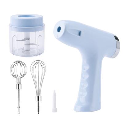 China Easy Operation Kitchen Tools and Instruments 3 in 1 Mini USB Electric Hand Mixer Blender Meat Vegetable Food Cleaver Grinder for sale