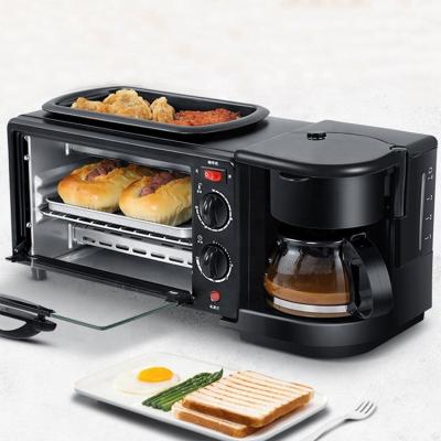 China Multifunctional Hotel Breakfast Machine with Toaster Oven Coffee Maker 3 Pan in 1 Breakfast Makers for sale