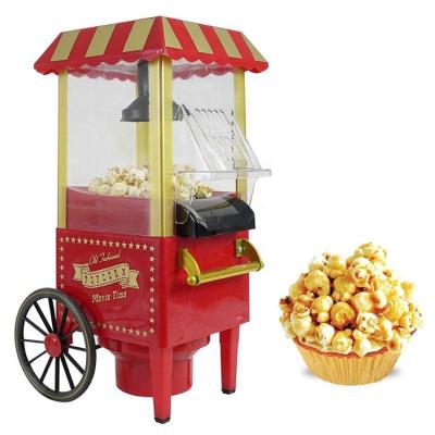 China Commercial Electric Mini Popcorn Machine Popcorn Maker Easy Home Party Operation Popcorn Maker 110V 220V 1200W With Trolley for sale