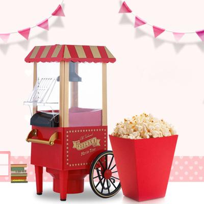 China Maquina Maker Easy Home Popcorn Makers High Quality Auto Electric Hot Air Popcorn Machine Party Operation Popcorn Maker With Trolley for sale