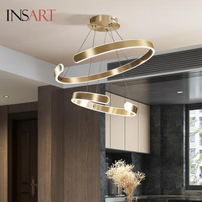 China Nordic European Creative Bedroom Dining Decorative Led Kitchen Gold Chandelier Light for sale