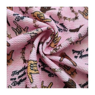 China 2022 Hot Sale 4 Way Tear-resistant Stretch Printed 95% Polyester 5%spandex Fabric 220gsm Custom Design For Sport Wear Apparel for sale