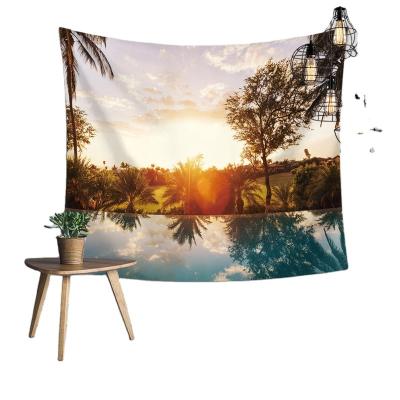 China Sublimation Printing Landscape Design Wedding Backdrop Microfiber Scenic Photography Backdrop For Photography Studios for sale