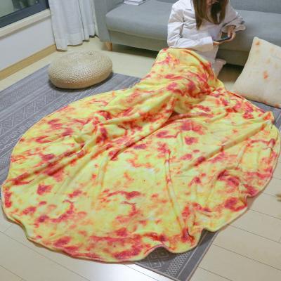 China PORTABLE Round Shape Warm Fleece Flannel Blanket Digital Printing Blanket Selling Foods Designs Custom Size Cozy TV Blanket for sale