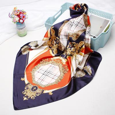 China Wholesalers 2022 Square Fashion Square Silk Satin Square Scarf All-match Decorate For Fall for sale