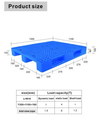 China Paleta de plástico de doble cara de tipo HDPE para el mercado euro de paletas en venta